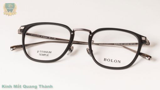 Gọng kính Bolon BJ6080 khung viền nhựa Carbon nhám