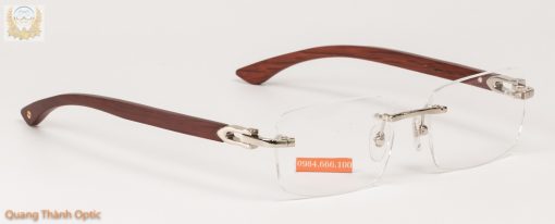 Gọng kính Cartier CT02870 gỗ tự nhiên Bubinga
