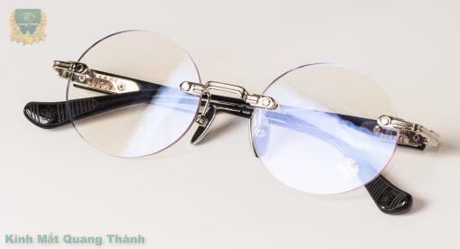Gọng Kính Chrome Hearts DEEP III mắt tròn không viền độc đáo