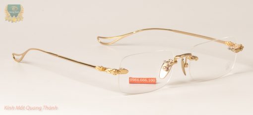 Gọng Kính Chrome Hearts titanium đúc liền chuôi