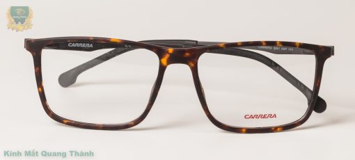 Kính CARRERA 8881 khung viền nhựa Acetate đồi mồi nhám cao cấp, càng titanium